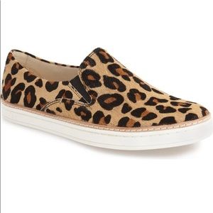 UGG Keile Calf Hair Cheetah Print Sneakers